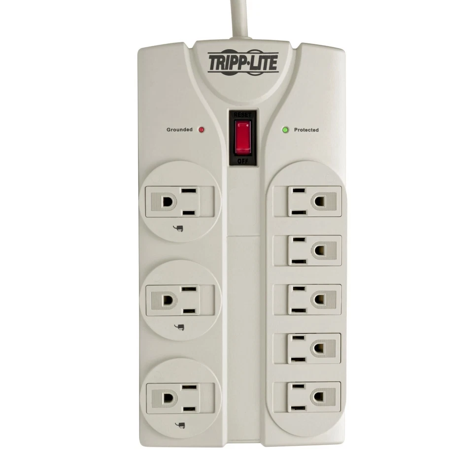 TRIPP LITE TLP825 8-Outlet Surge Protector, 25 ft. Cord with Right-Angle Plug - Image 2 of 4
