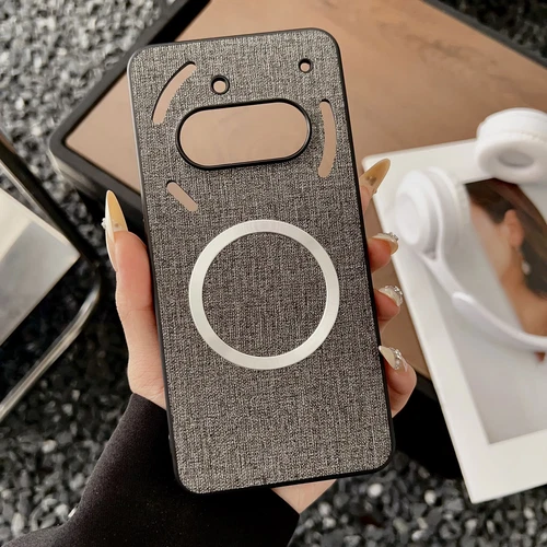 For Nothing Phone (3a) Pro, Hybrid Armor Cloth - Textured Magnetic Case Cover - Bild 15 von 23