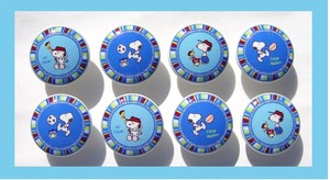 8 Team Snoopy Sport Dresser Drawer Knobs Boys Made As Ordered Ebay