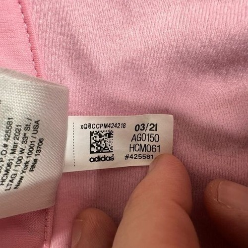 Adidas Girls Baby 9 Months Pink Track Suit Jacket Pants Active Sports Stripes - Picture 11 of 13