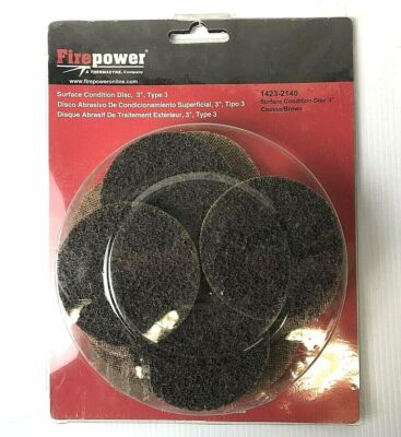 Firepower 1423-2140 Type 3 Surface Condition Disc 3'' Brown Pack of 10 Lot of 2