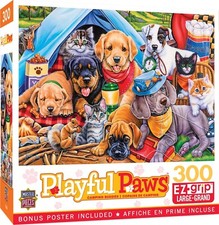 Playful Paws Cat And Dog 300 Piece Puzzle 24" x 18"