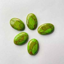  WHOLESALE GREEN COPPER TURQUOISE CABOCHON OVAL SHAPE LOOSE GEMSTONE