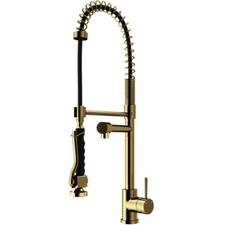 VIGO VG02007MG Zurich Single-Handle Pull-Down Sprayer Kitchen Faucet, Matte Gold