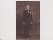 Postcard Real Photo RPPC Young Man Dressed Nicely Posing Made In Germany