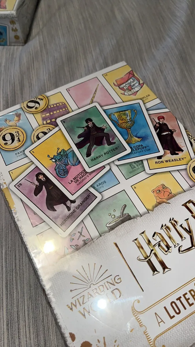 Lotería de Harry Potter, Juego de azar de Loteria Mexicana tradicional, Juego de estilo bingo con ilustraciones e ilustraciones personalizadas de  películas de Harry Potter
