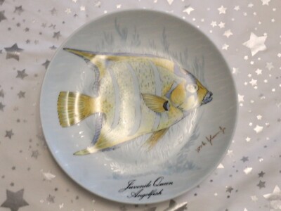 + KAISER Sammel Teller Wand Teller Fisch Flo '' Juvenile Queen Angelfish '' TOP  @