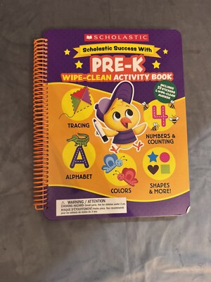 Pre-k Trace & Write Wipe-clean Activity Book, Paperback Scholastic Books New