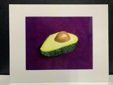 Avocado Purple  Art Print, Matted, Mat's size 11 x 14, open edition