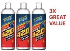 Glass Cleaner Ceramic Metal Bong Hookah Safe Cleaner 12 Oz Bottle 3 Packs