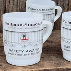 Lot 3 Vintage Fire-King Milk Glass Coffee Mugs Pullman-Standard Railroad Car