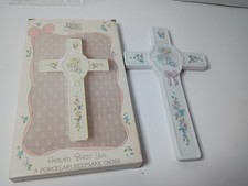 1990 Precious Moments Boy  Girl Cross "Heaven Bless You" With BOX
