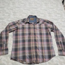 Wrangler Shirt Mens XL Multicolor Pockets Pearl Snap Long Sleeve Rodeo Western
