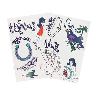 AMY WINEHOUSE KOSTÜM TEMPORÄRES TATTOO SET 00er Ikone Sänger Musikstar 