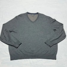 Men s Club Room Gray V-Neck Sweater