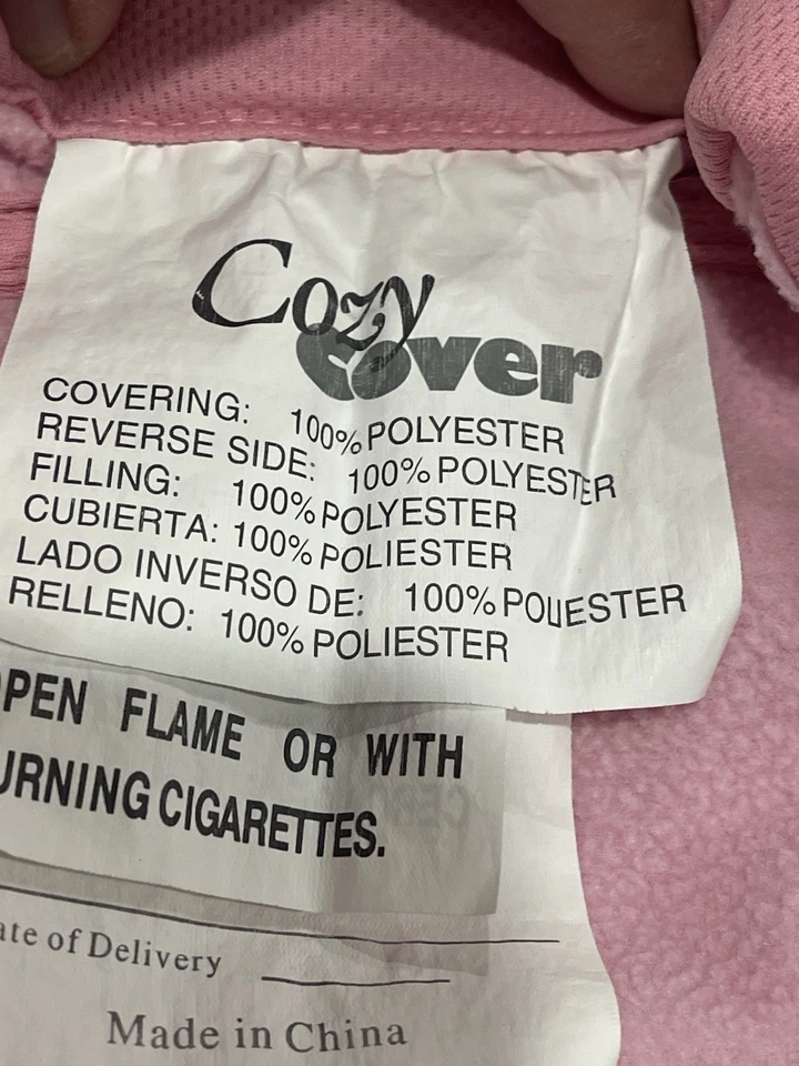 COZY COVER PINK Baby Infant Car Seat Carrier  Cover Keeps Baby Warm Outside Used - Image 3 of 4