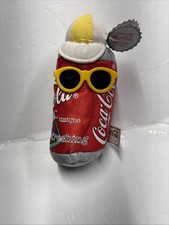 Vintage Coca Cola Can Plushie Bean Bag 7" Stuffed Toy 1997 NOVELTY PLUSHIE