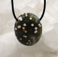 Ocean Jaspis Ozean Jaspis Ozean Achat Anhänger Trommelstein gebohrt  e26