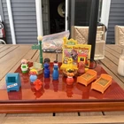 Vintage 1975 FISHER PRICE LITTLE PEOPLE Sesame Street 15 Piece Lot