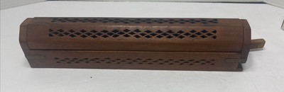 Incense Burner  Wooden  Rose Wood Coffin Box w Storage Decorative Jali Cover
