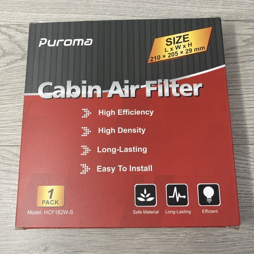 Puroma Cabin Air Filter Size: 210x205x29mm Model HCF182W-S NEW OPEN BOX - Picture 4 of 6