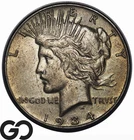 1934-S Peace Dollar, From Same Album Toned Set, Nice Choice BU++ Better Date!