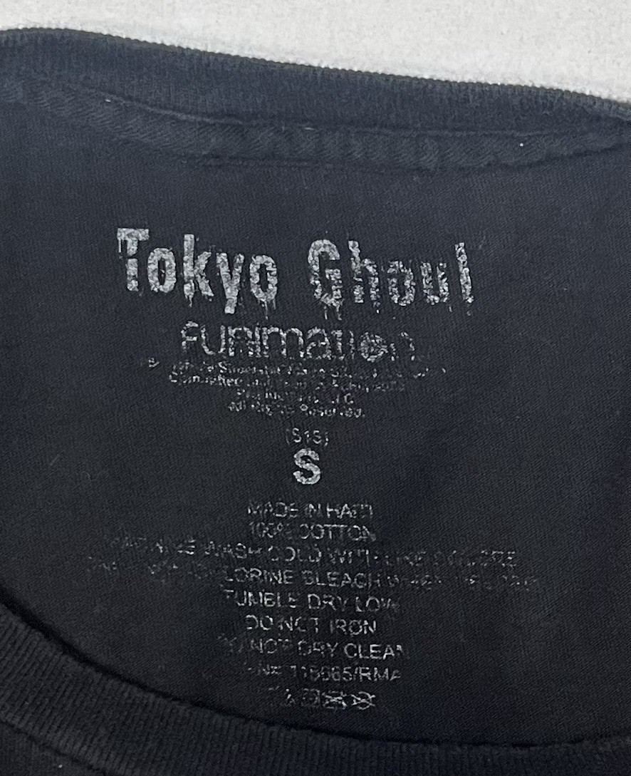 Tokyo Ghoul Anime Kaneki Ken Split Face T-Shirt Size S Clean