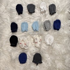Unbranded Baby Boy No Scratch Mittens Newborn Cotton 15 Pack EUC Multi-Color