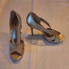 Fioni Women's 3" Heels Sparkle Gold Size 7