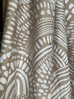 Scandi CURTAINS 66x90 LONG Abstract Rustic PAIR Lined Eyelets Warm Beige Hoem