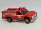 Vintage 1974 Hot Wheels Redline Emergency Squad Fire Truck Red Hong Kong