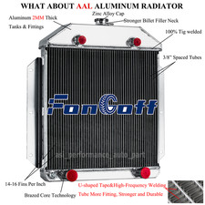 4 Rows Radiator For 1949-1953 52 Ford Taunus Custom Flathead Configuration V8 Mt