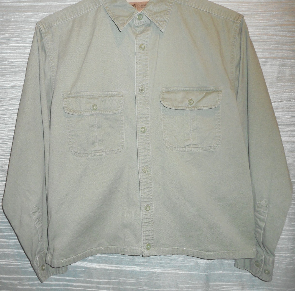 Faded Glory Authentic Button Down 100% Cotton Lon… - image 3