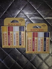 Best of Burt's Bees Moisturizing Lip Balm 4 Scents Lot Of 2