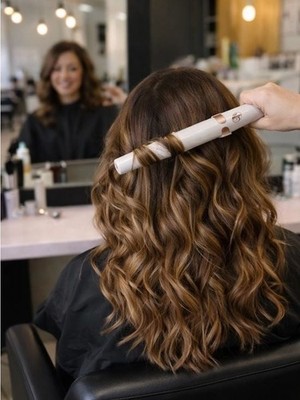 T3 Wave Hair Waver in White and Rose Gold Accents