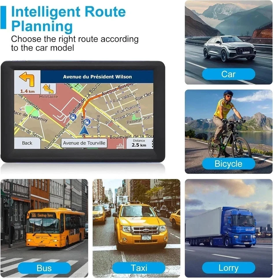 Car Truck GPS Navigation 7 Inch Touch Screen 2025 Maps Spoken Direction - Image 3 of 4