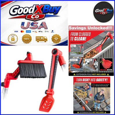 #ad Multi Angle Gutter Cleaning Tool for Poles Safe Roof amp; Gutter Cleaner $45.55