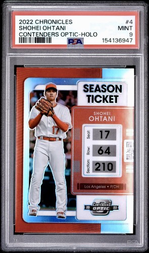 SHOHEI OHTANI-2022 Chronicles Contenders Optic HOLO-Season Ticket - PSA 9 MINT