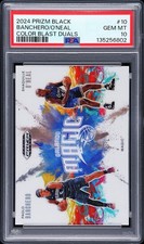 2024-25 Prizm Black #10 Paolo Banchero Shaquille O'Neal Color Blast Dual PSA 10!