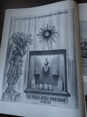 CARON Parfums + SUCHARD + Belichtungsmesser REALT + WALLIS FRANCE ILLUSTRATION 1951 Kragen