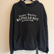 Taylor Swift Reputation Era Black Snake Hoodie Zipper Hood Stadium Tour Size L