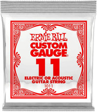 Ernie Ball Nickel Plain Single Guitar String .011 6-Pack