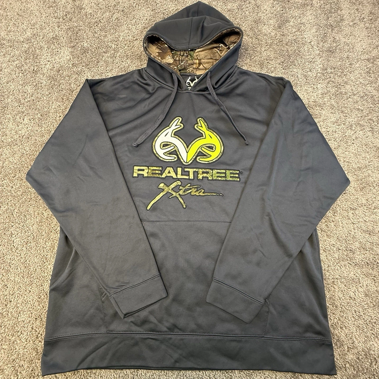 RealTree by Mountainaire Fleece Hoodie Men's 2XL Black Xtra Soft Warm Outdoors