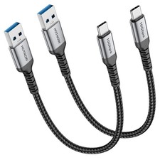 USB a to USB C 3.0 Cable, 6 Inch/0.5Ft 2Pack 10Gbps High Speed Data Transfer,