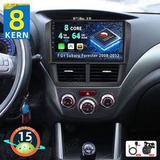 8Kern 4+64GB Android 15 Carplay Autoradio GPS Navi Für Subaru Forester 2008-2012
