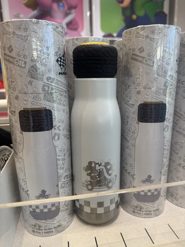 Nintendo World NY New York Mario Kart Pit Crew Water Bottle Bowser Peach Toad
