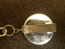 Vintage KEY-BAK Co. Retractable Key Chain Belt Clip Made in USA Silver Color