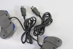 Lot 2 Official SEGA Saturn Gray Controller Pad HSS-0101 SS OEM Japan US Seller