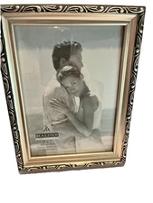 Malden International Designs Picture Frame 5X7 Gold Aztec Design Free Standing