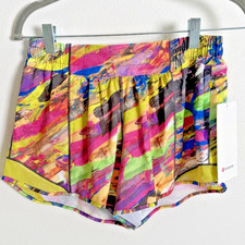 Lululemon Hotty Hot Low-Rise Lined Mesh Athletic Shorts Multi Color 4"